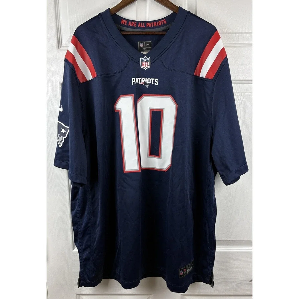 Nike New England Patriots Football Drake Maye Jersey Mens 3XL On Field NFL NEW